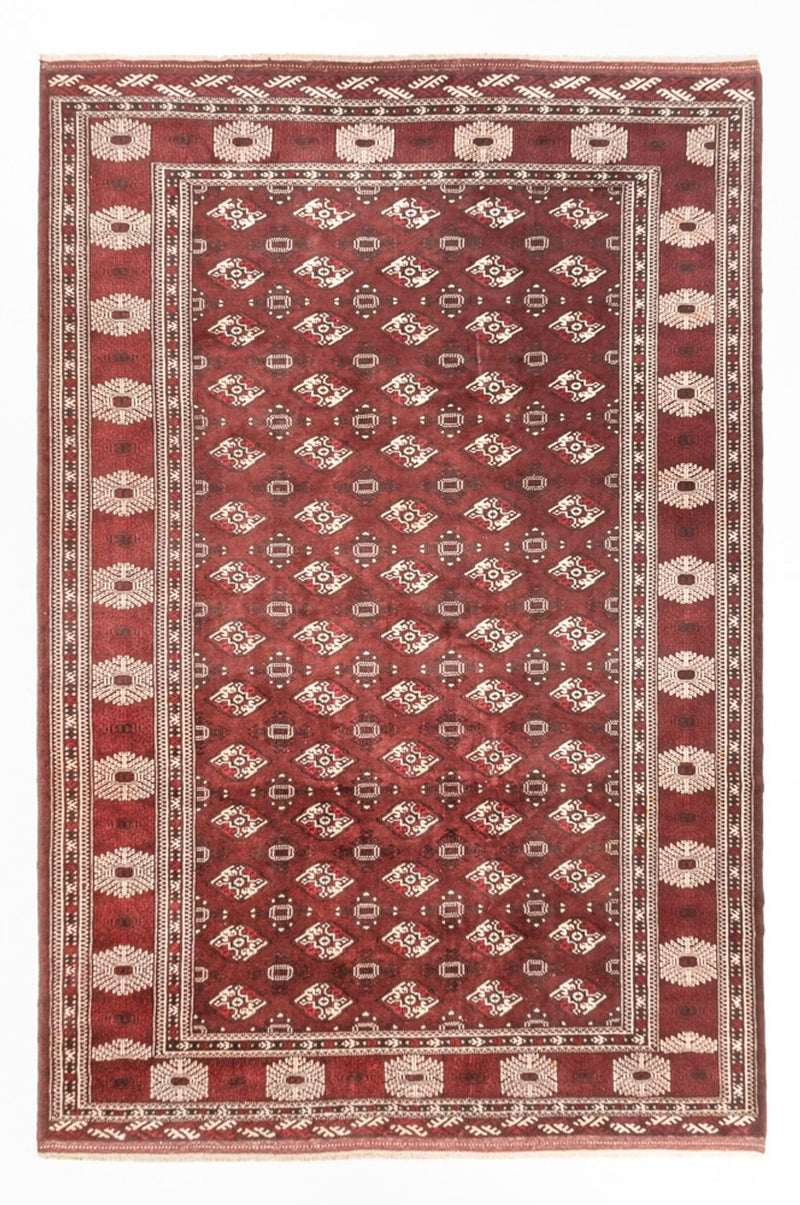 Turkaman Rug - 380 x 260 cm - dark red