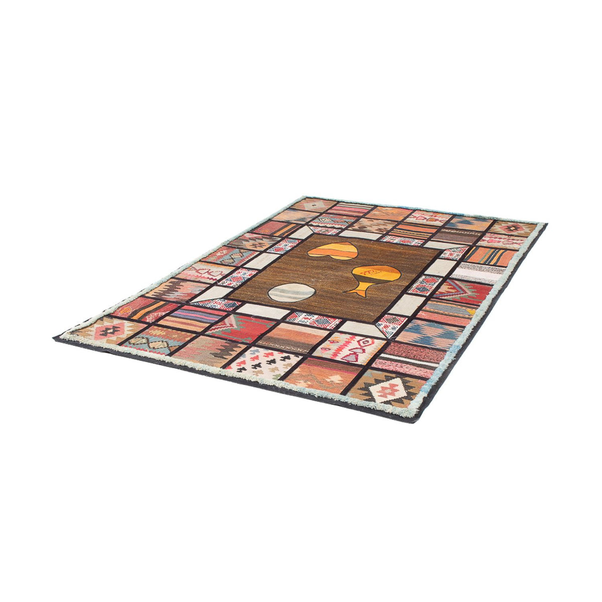 Patchwork Rug - 200 x 135 cm - multicolored