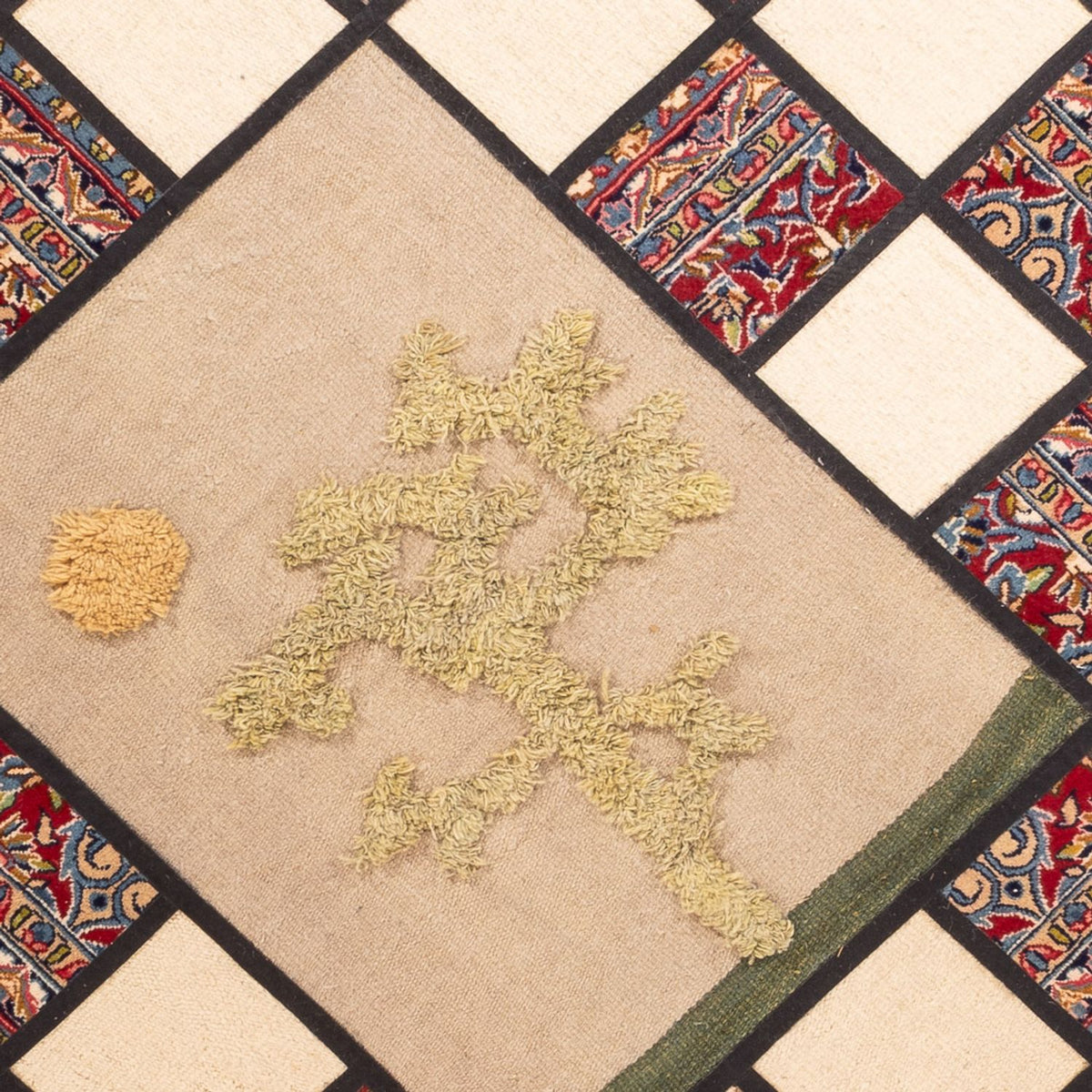 Patchwork Rug - 200 x 135 cm - multicolored