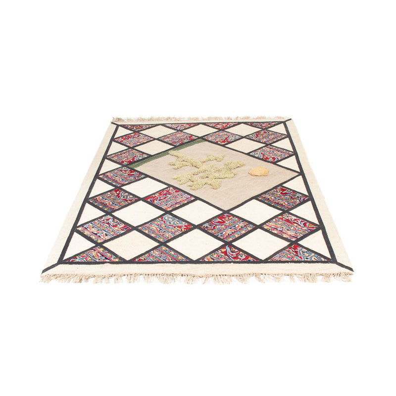 Patchwork Rug - 200 x 135 cm - multicolored