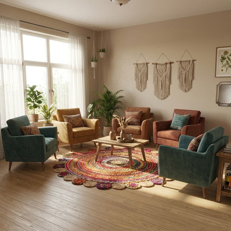 Jute Carpet Rug Lerina - Wool Rug