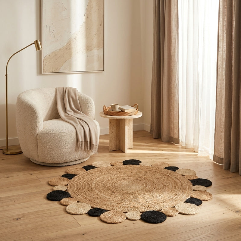 Jute Carpet Rug Boldo - Wool Rug