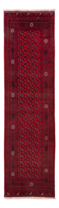Runner Afghan Rug - Bukhara - 296 x 78 cm - red