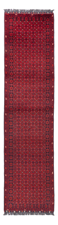 Runner Afghan Rug - Bukhara - 332 x 76 cm - red