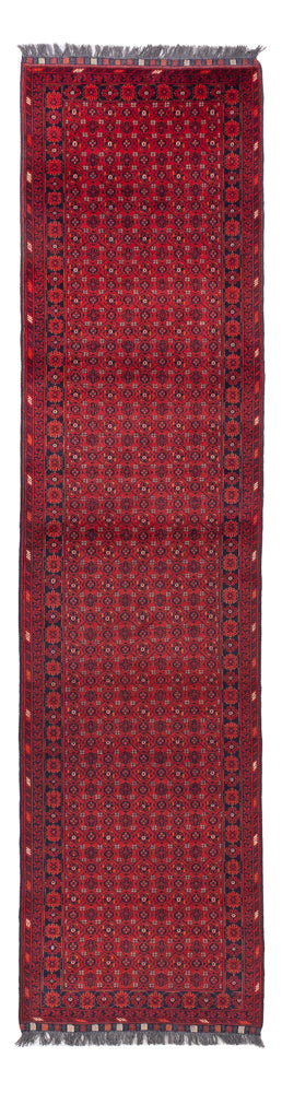 Runner Afghan Rug - Bukhara - 332 x 76 cm - red