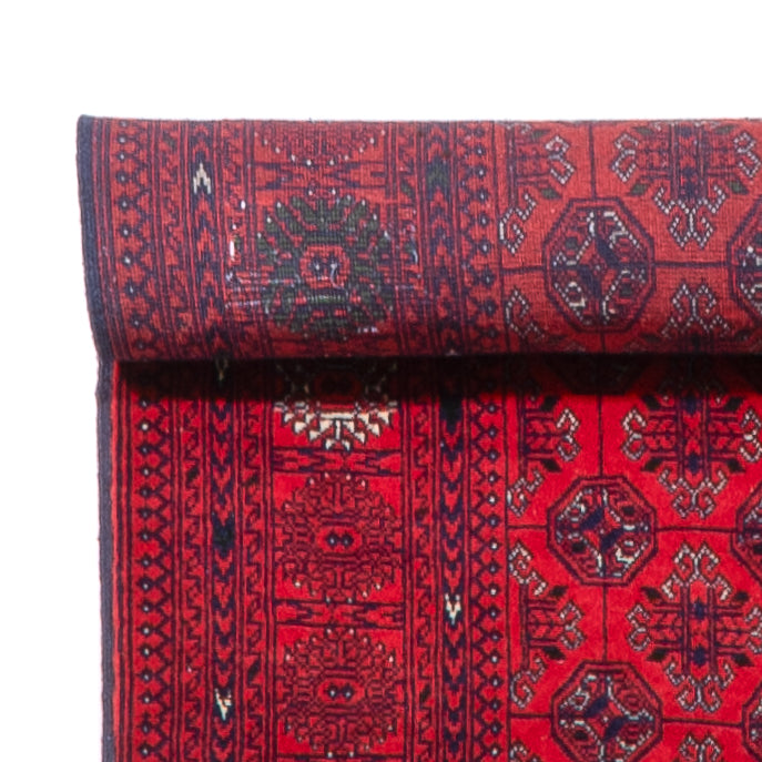 Runner Afghan Rug - Bukhara - 479 x 89 cm - red