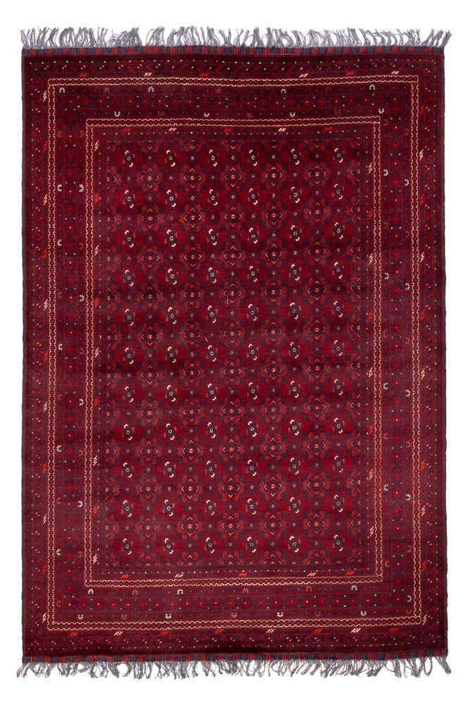Afghan Rug - Bukhara - 284 x 195 cm - red