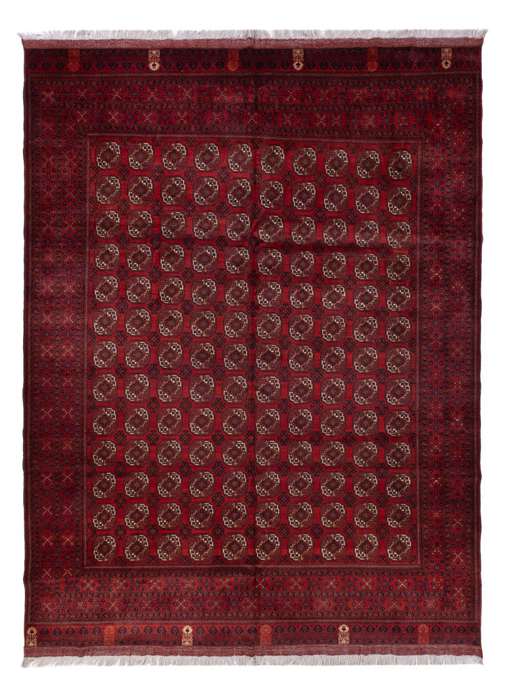 Afghan Rug - Bukhara - 334 x 252 cm - dark red