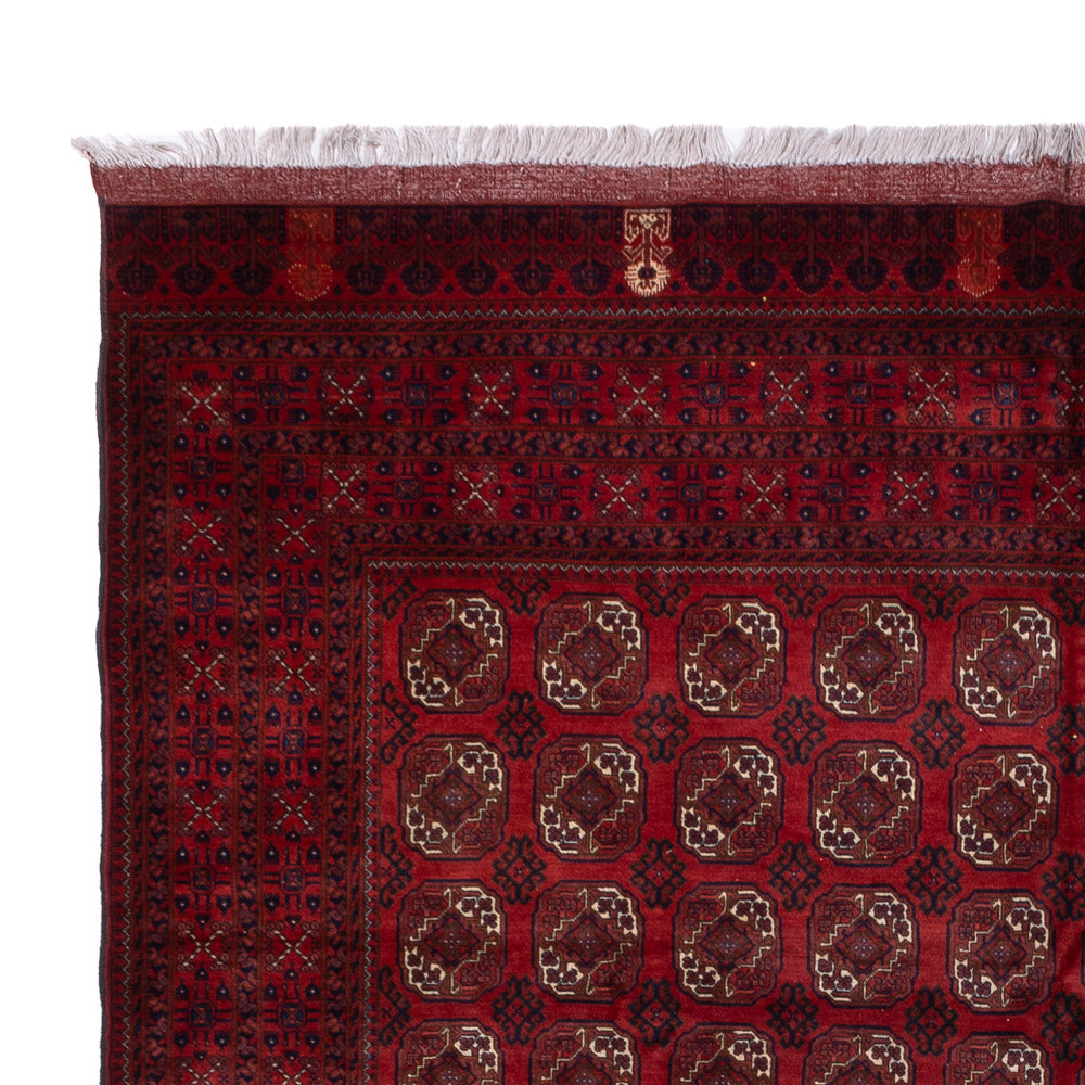 Afghan Rug - Bukhara - 334 x 252 cm - dark red