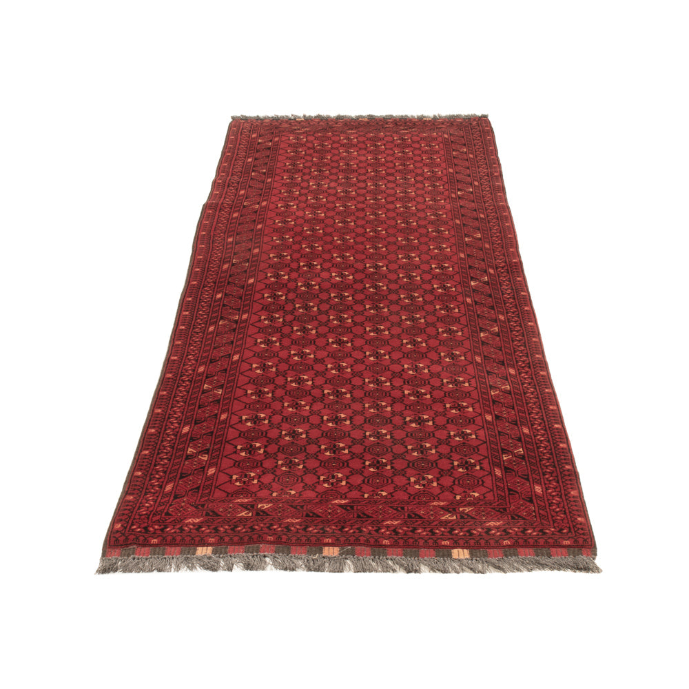 Runner Afghan Rug - Bukhara - 273 x 86 cm - red