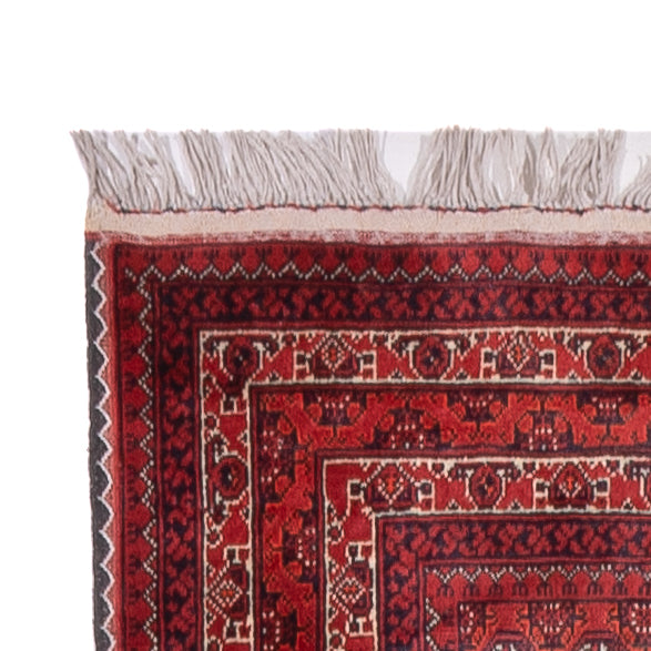 Runner Afghan Rug - Bukhara - 376 x 75 cm - red