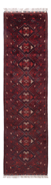 Runner Afghan Rug - 300 x 79 cm - red