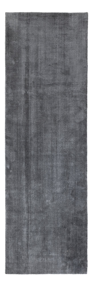 Runner Gabbeh Rug - Loribaft Softy - 300 x 94 cm - anthracite