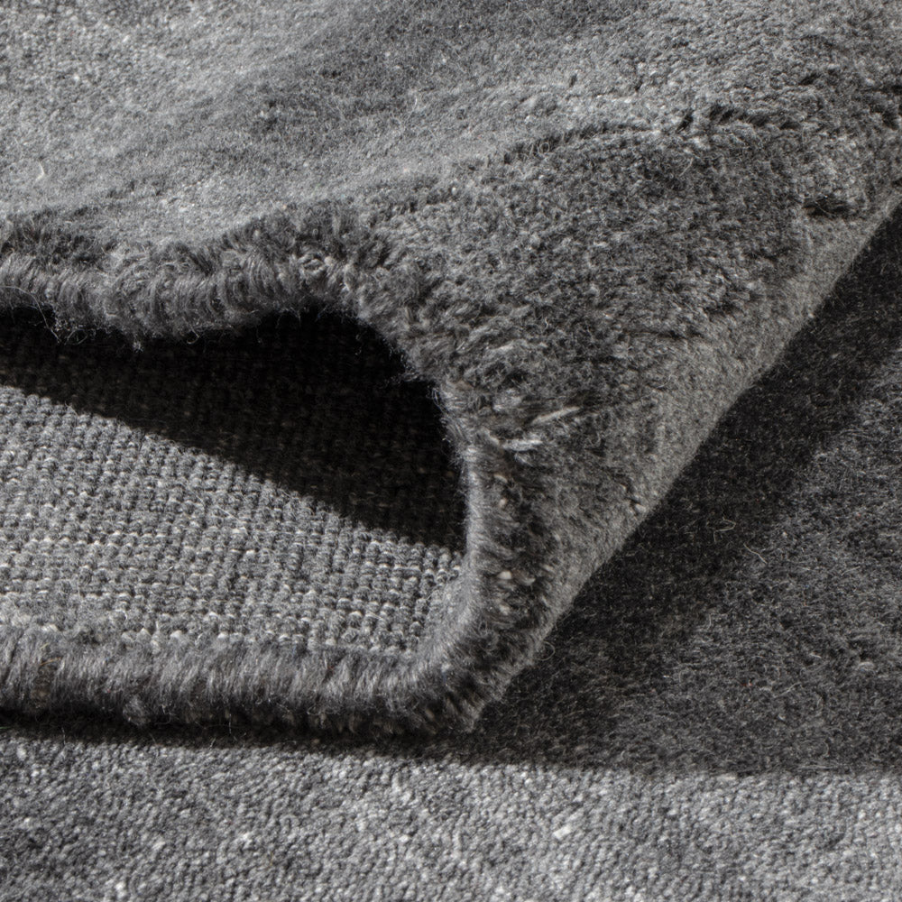 Runner Gabbeh Rug - Loribaft Softy - 300 x 94 cm - anthracite