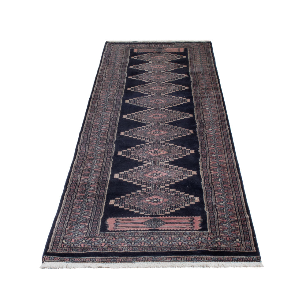 Runner Pakistani Rug - 270 x 77 cm - dark blue