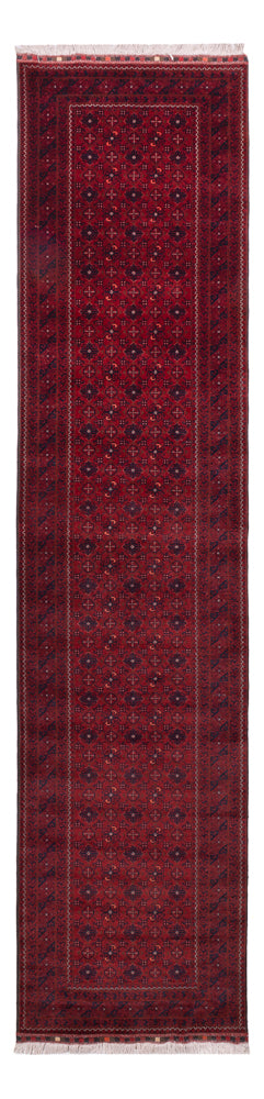 Runner Afghan Rug - 384 x 84 cm - red