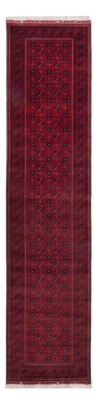 Runner Afghan Rug - 384 x 84 cm - red