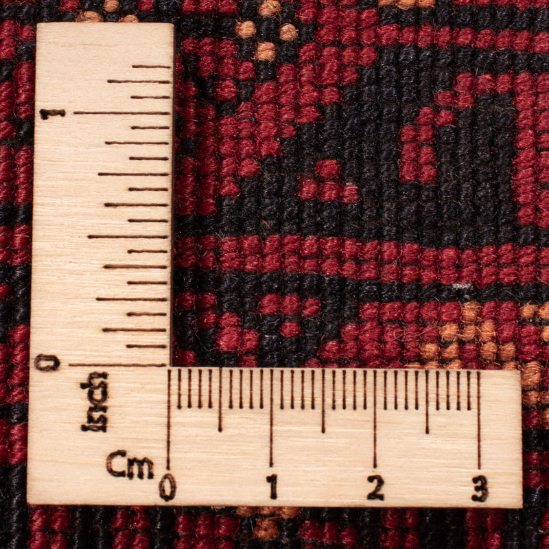 Runner Afghan Rug - 277 x 89 cm - red