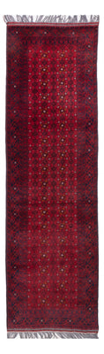 Runner Afghan Rug - Bukhara - 285 x 78 cm - red