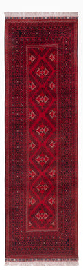 Runner Afghan Rug - 283 x 82 cm - red