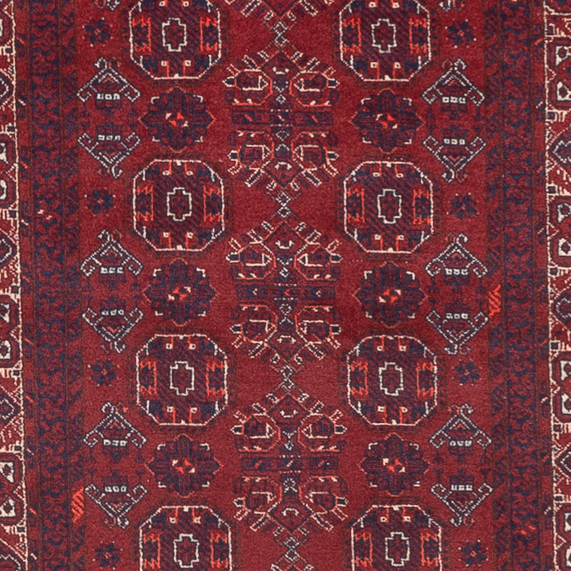 Runner Afghan Rug - Bukhara - 285 x 82 cm - red