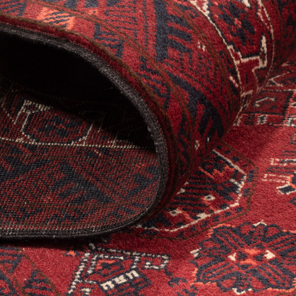 Runner Afghan Rug - Bukhara - 285 x 82 cm - red