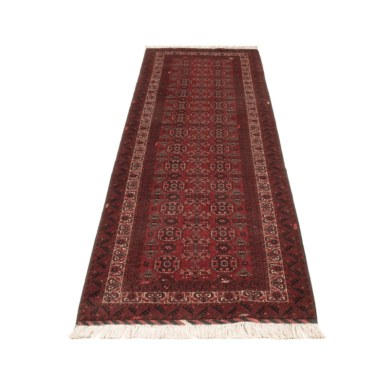 Runner Afghan Rug - Bukhara - 285 x 82 cm - red
