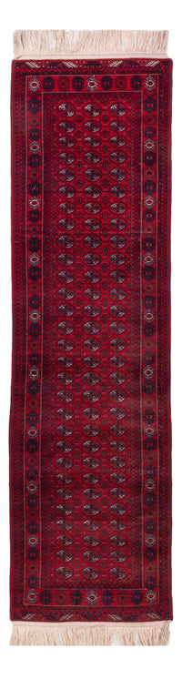 Runner Afghan Rug - Bukhara - 294 x 84 cm - red