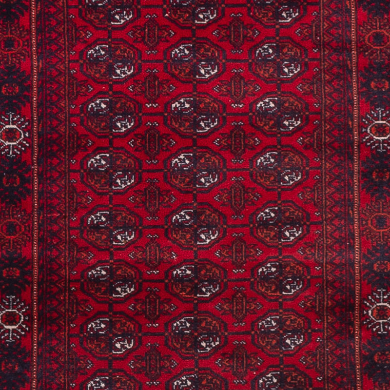 Runner Afghan Rug - Bukhara - 294 x 84 cm - red