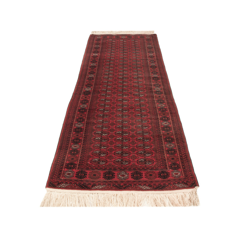 Runner Afghan Rug - Bukhara - 294 x 84 cm - red