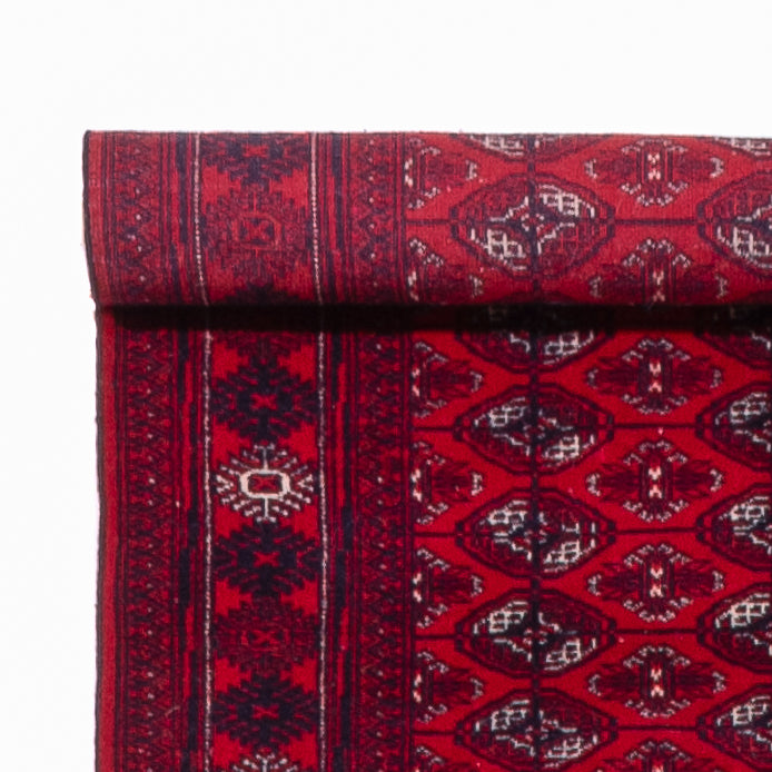 Runner Afghan Rug - Bukhara - 397 x 86 cm - red