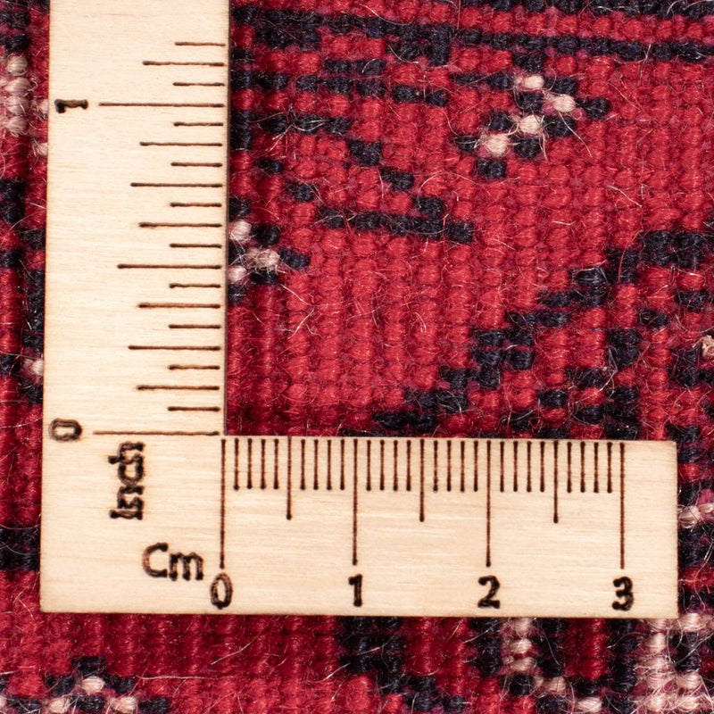 Runner Afghan Rug - Bukhara - 397 x 86 cm - red