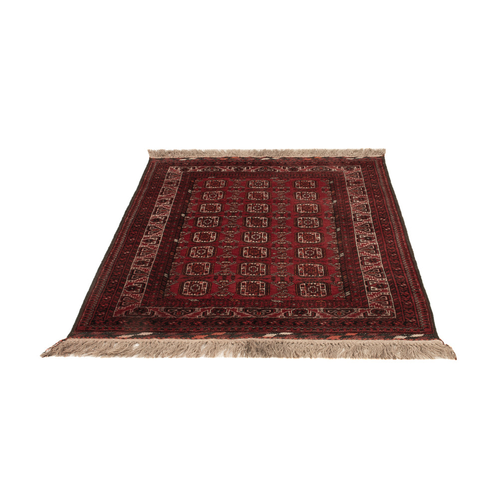 Afghan Rug - Bukhara - 140 x 102 cm - dark red