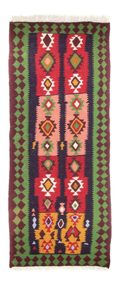 Runner Kelim Rug - Old - 275 x 110 cm - multicolored