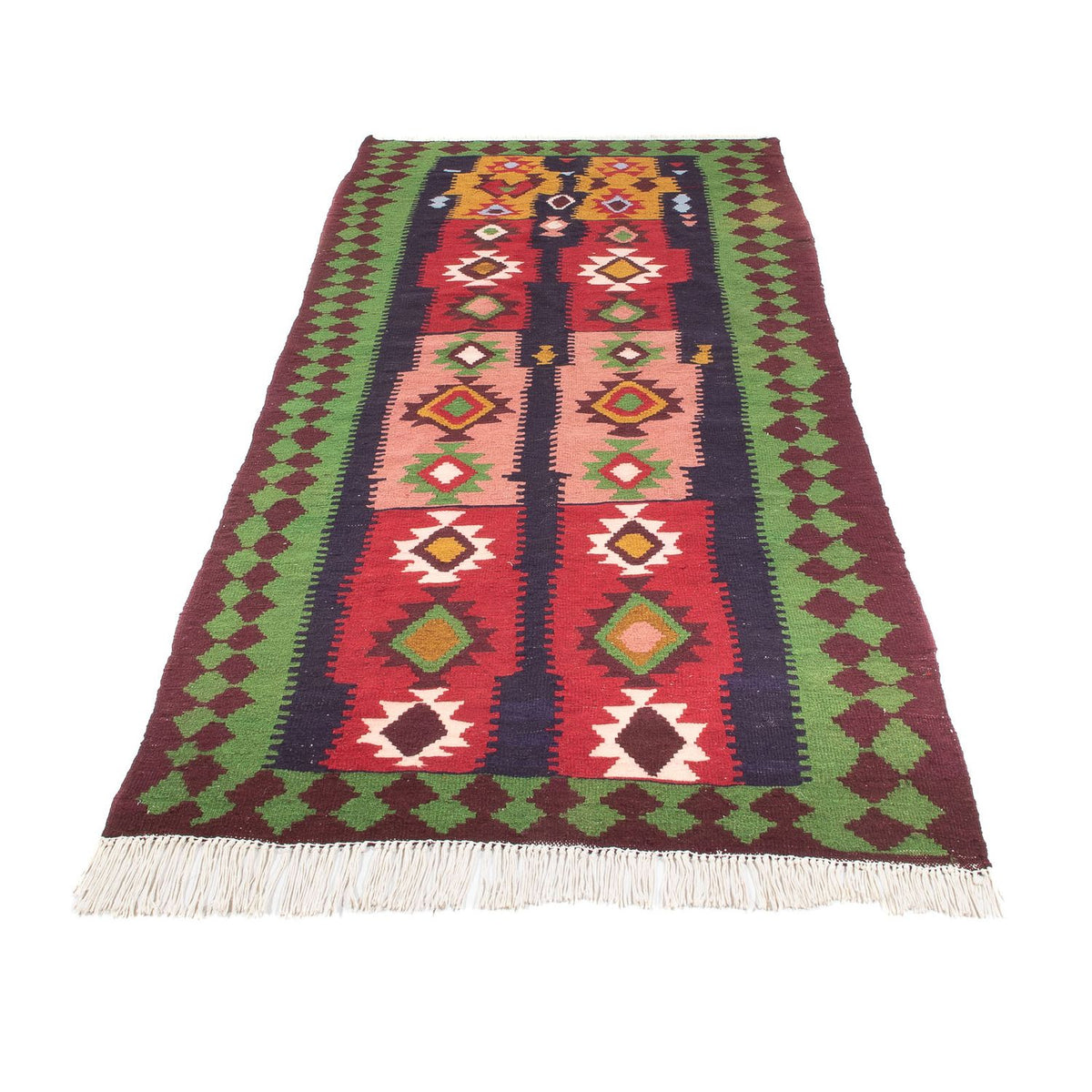 Runner Kelim Rug - Old - 275 x 110 cm - multicolored