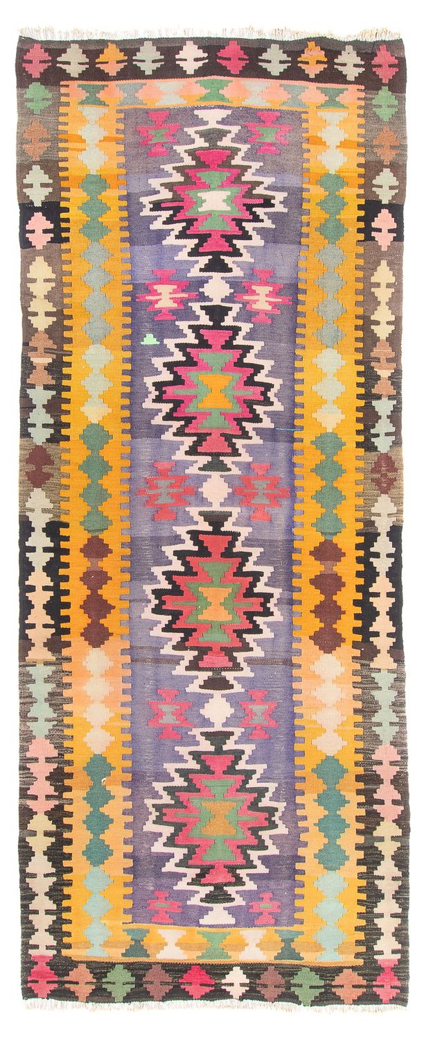 Runner Kelim Rug - Old - 360 x 147 cm - multicolored