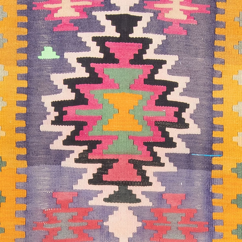 Runner Kelim Rug - Old - 360 x 147 cm - multicolored