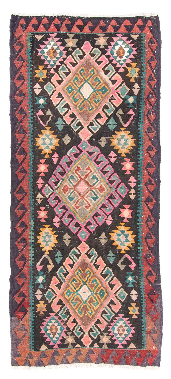 Runner Kelim Rug - Old - 347 x 150 cm - multicolored