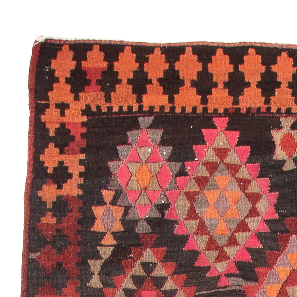 Runner Kelim Rug - Old - 460 x 143 cm - multicolored