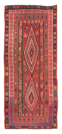 Runner Kelim Rug - Old - 355 x 150 cm - multicolored