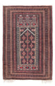 Belutsch Teppich - 136 x 90 cm - mehrfarbig