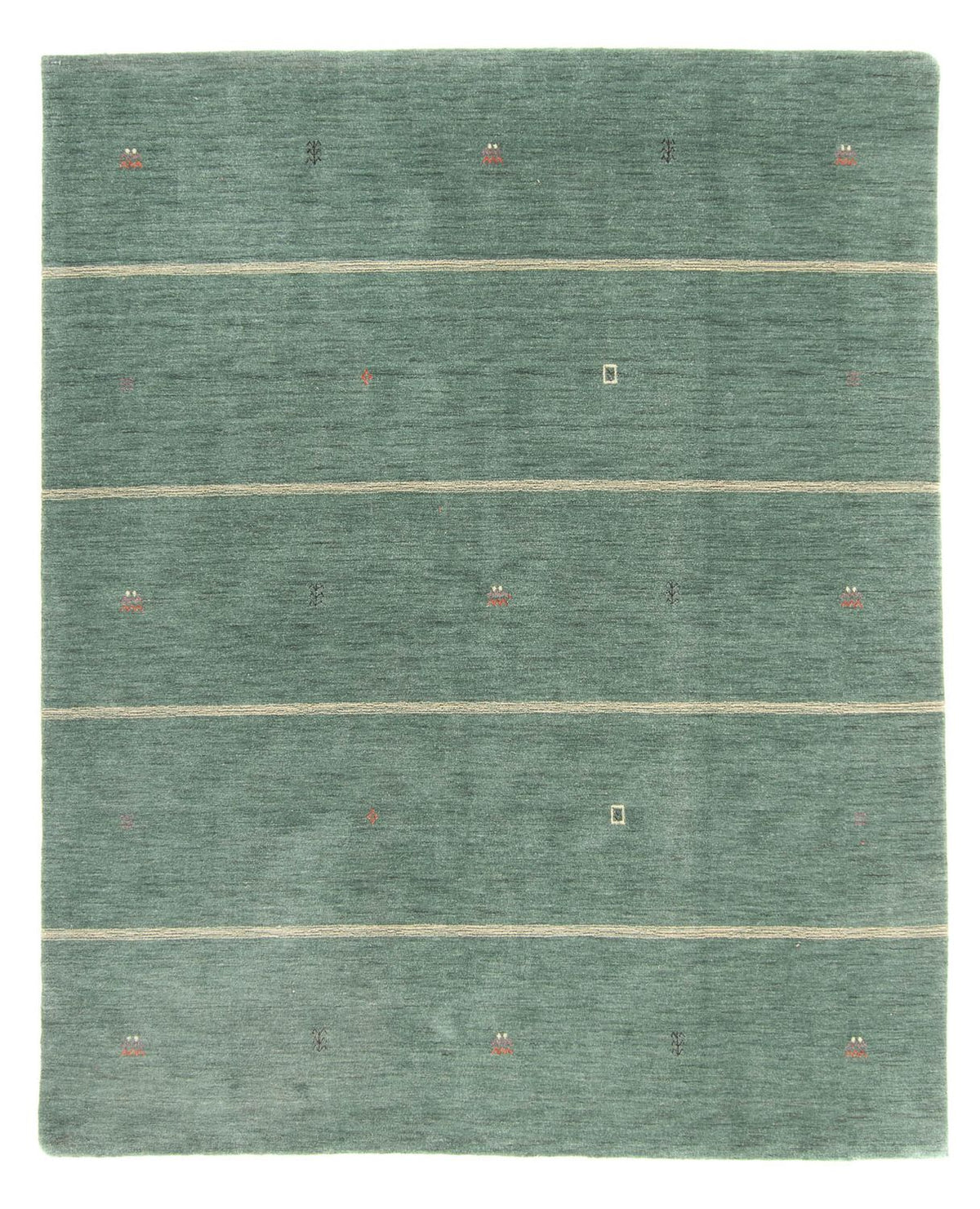 Gabbeh Rug - Loribaft Softy - 250 x 200 cm - green