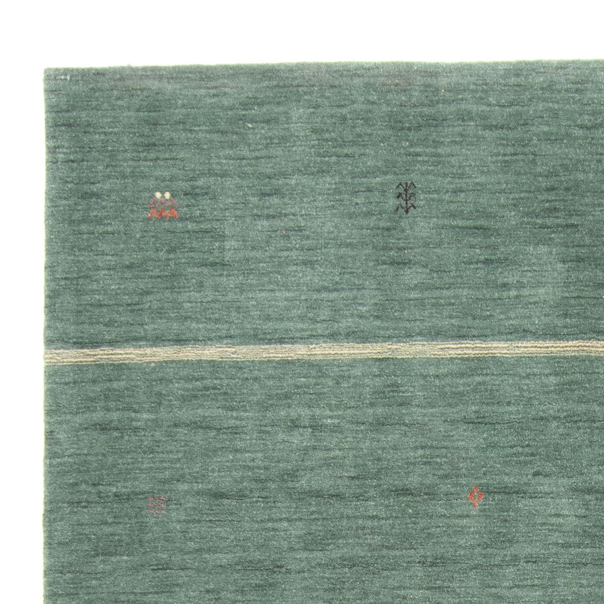 Gabbeh Rug - Loribaft Softy - 250 x 200 cm - green