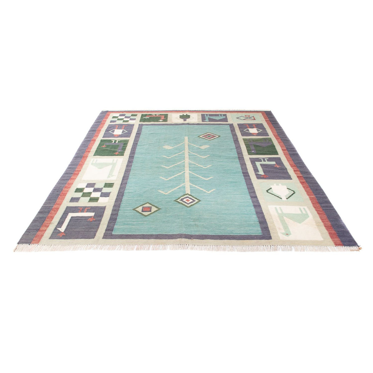 Kelim Rug - Trendy - 240 x 200 cm - light blue