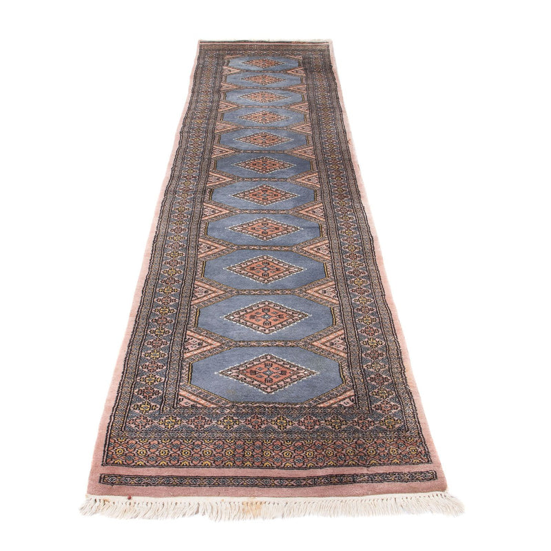 Runner Pakistani Rug - 325 x 80 cm - light blue