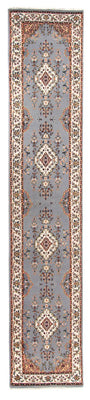 Runner Oriental Rug - Indus - 400 x 80 cm - light blue
