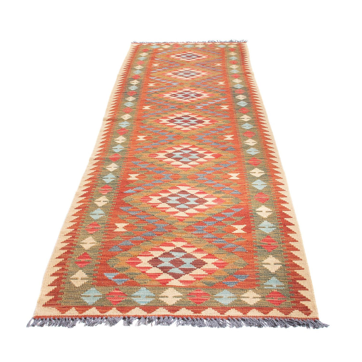 Runner Kelim Rug - Splash - 300 x 80 cm - multicolored