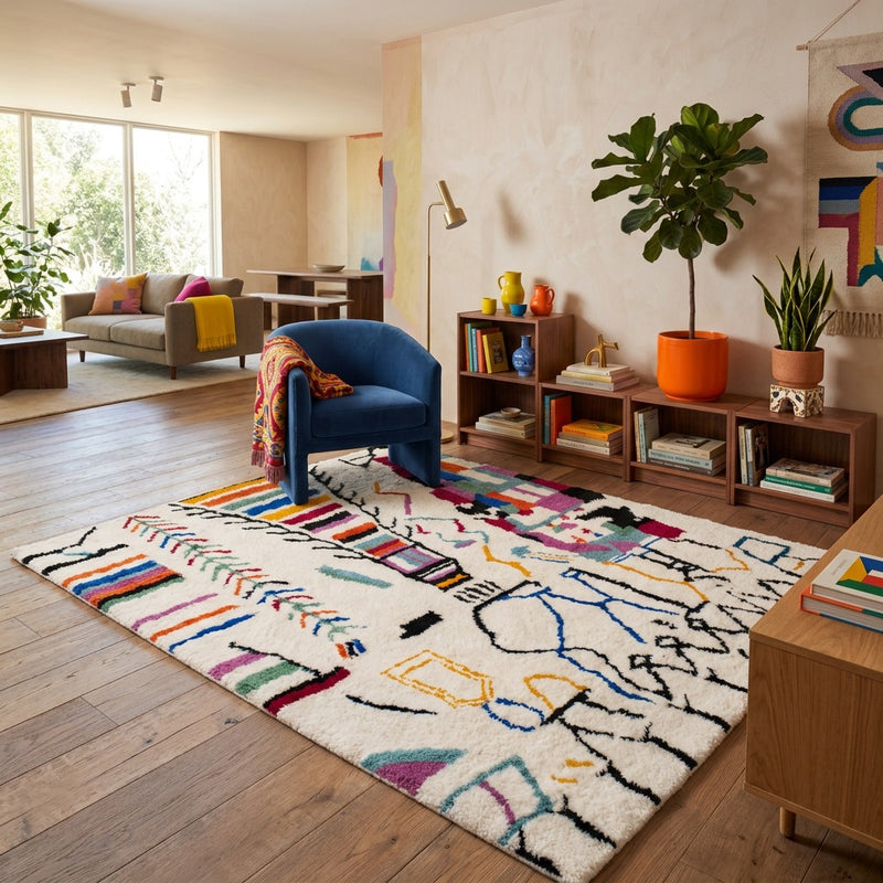 Wool Rug ColorfulMarrakesh - Wool Rug