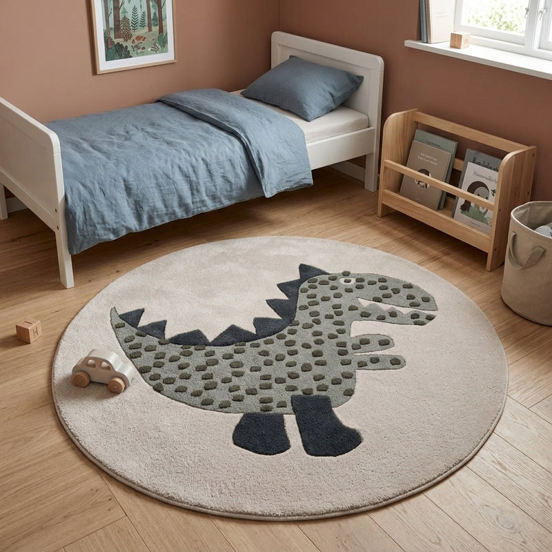 Dinosaur Kids Rug Round