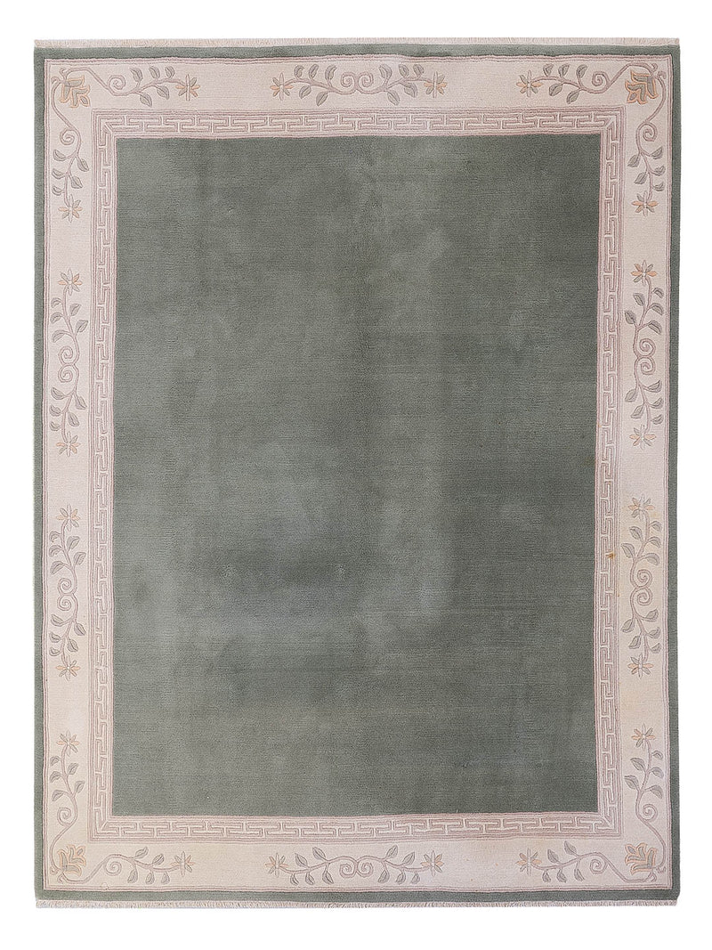 China Teppich - 300 x 250 cm - olivgrün